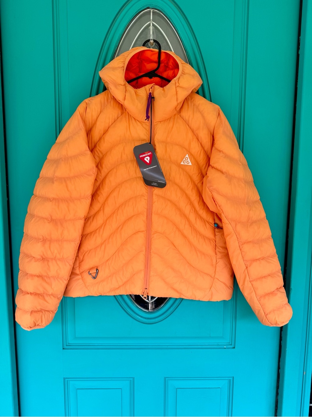Nike ACG Women’s Lava Flow Orange Insulated Packable Hooded Jacket